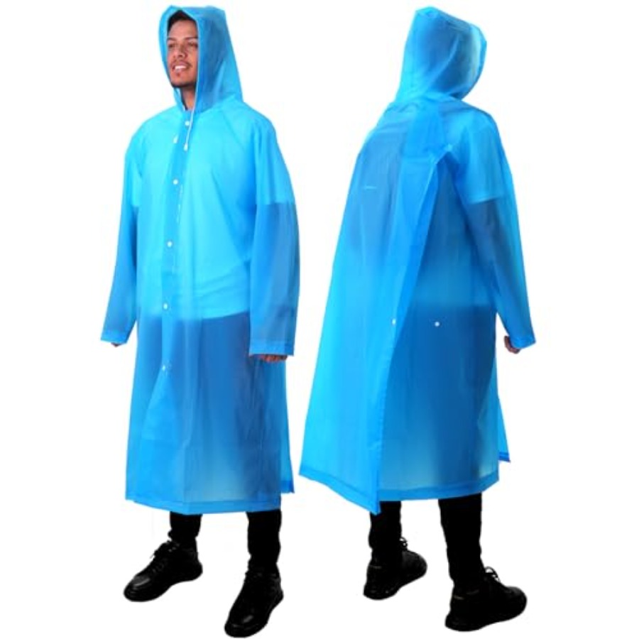 Emergency Poncho Rain - 애뉴 성인용 레인판초 2개입, 재사용 가능한